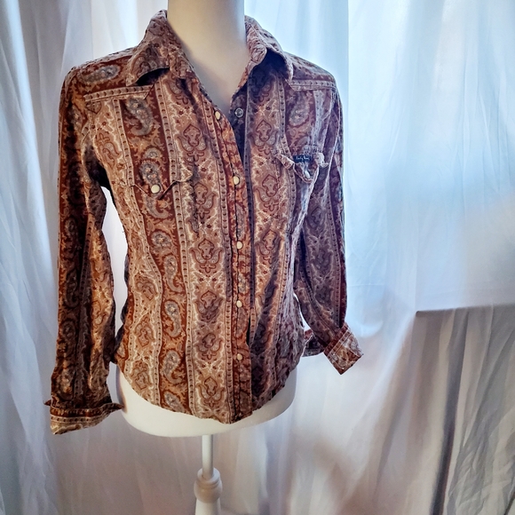 Lucky Brand Tops - Lucky brand western pearl snap button down small